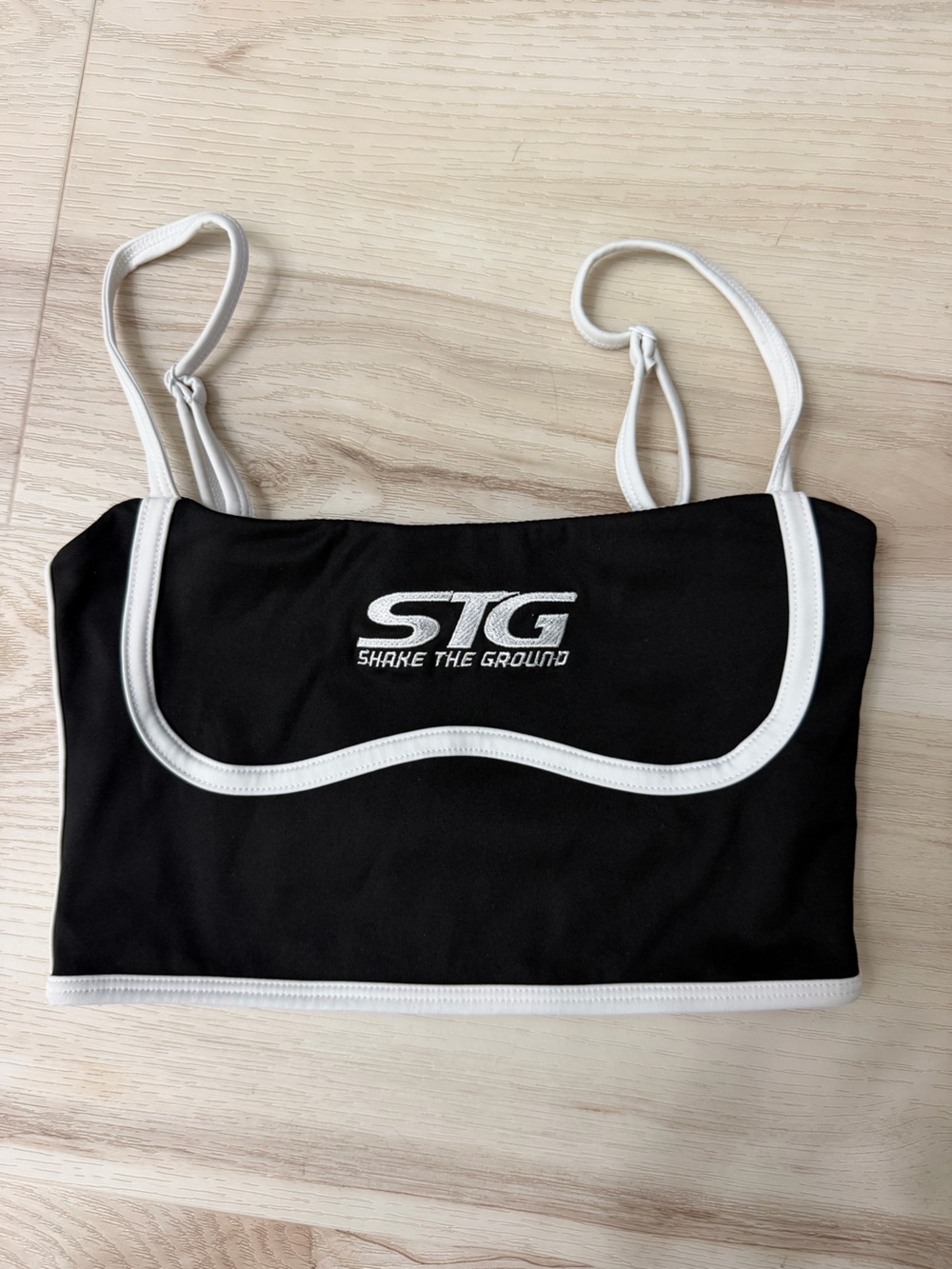 STG Black and White Dance Crop Top